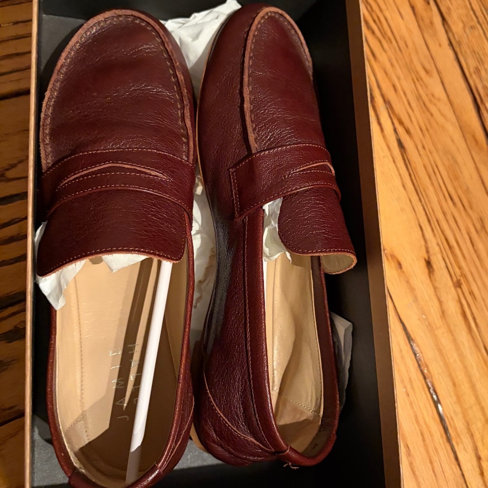 JAMIE HALLER PENNY LOAFER - OXBLOOD - SIZE 39
